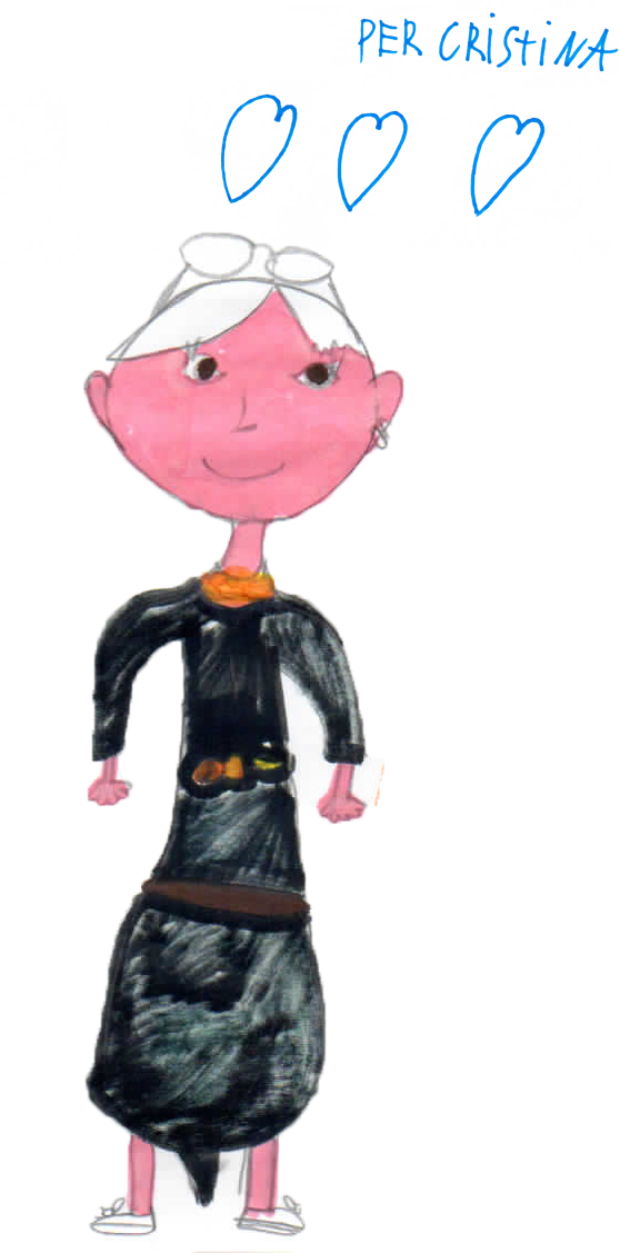 Cristina disegnata da un bambino